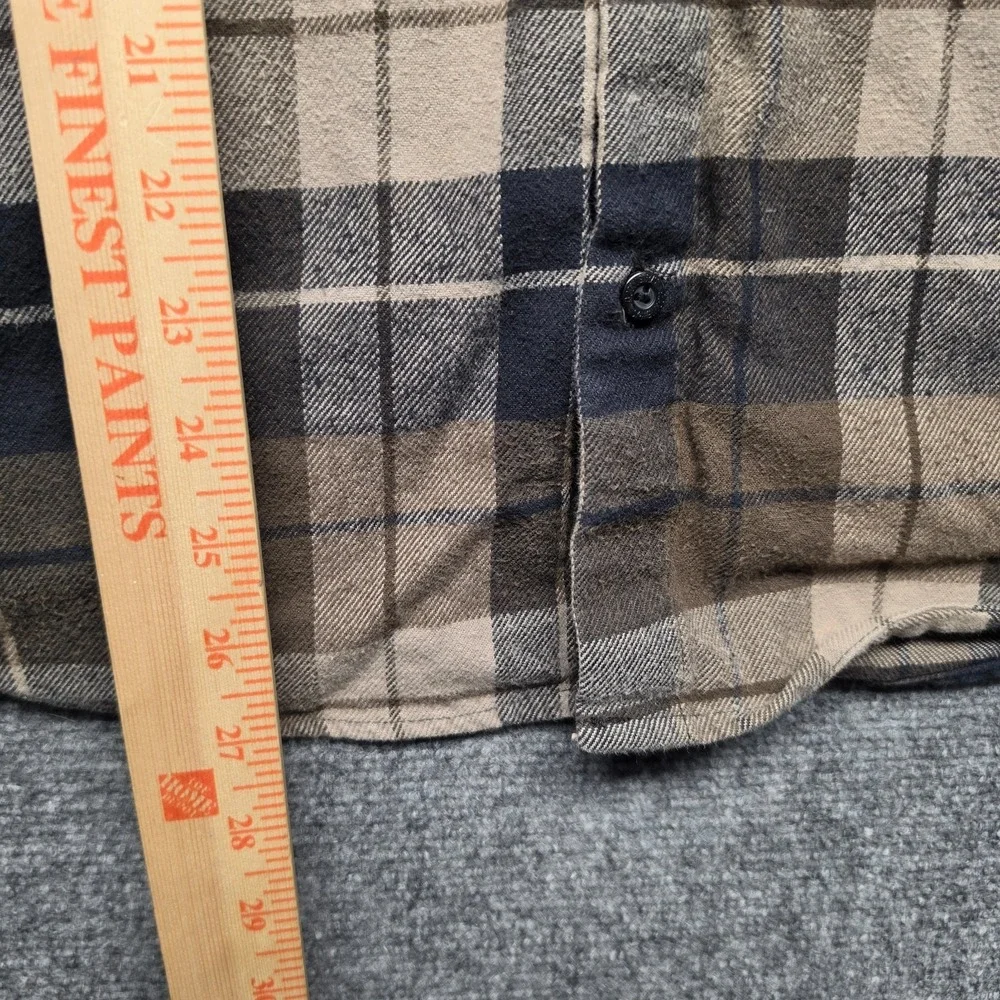 Active Ride Shop Mens Hooded Flannel Shirt Jacket Medium Brown Plaid Shacket